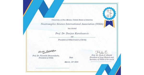 Избор за председника „NEUTROSOPHIC SCIENCE INTERNATIONAL ASSOCIATION (NSIA)“