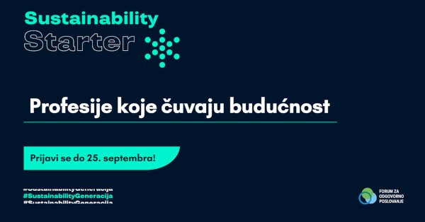 Отворене пријаве за Sustainability Starter 2026